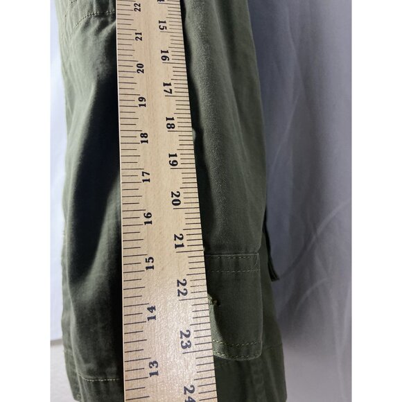 CAbi Women's Sz Small Olive Green Military Anorak Jacket Pockets Lightweight Fal - Picture 14 of 15